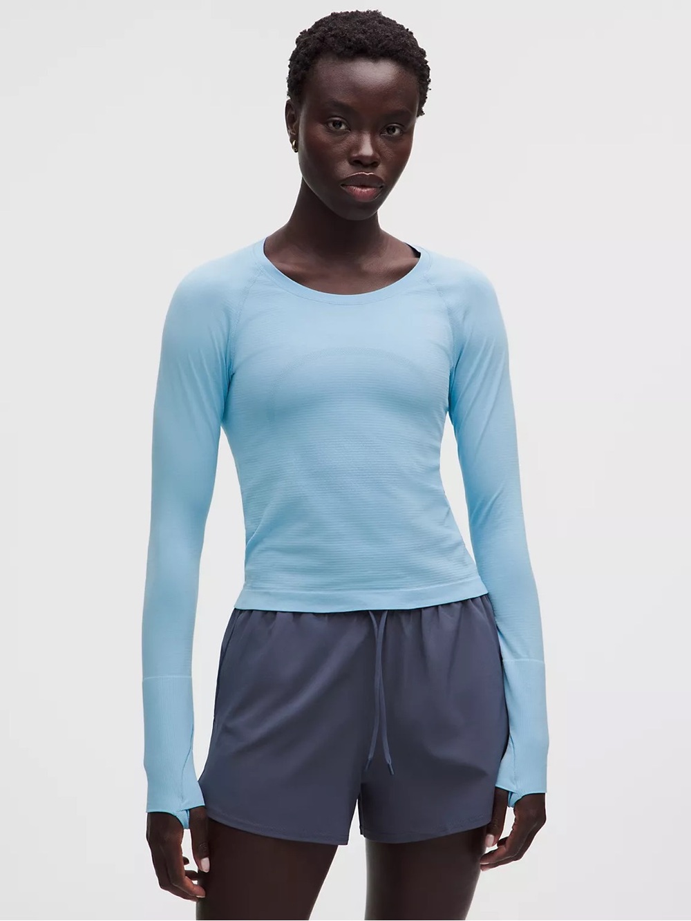 lululemon athletica Swiftly Tech 2.0  Sky Blue Long-Sleeve Performance Tee